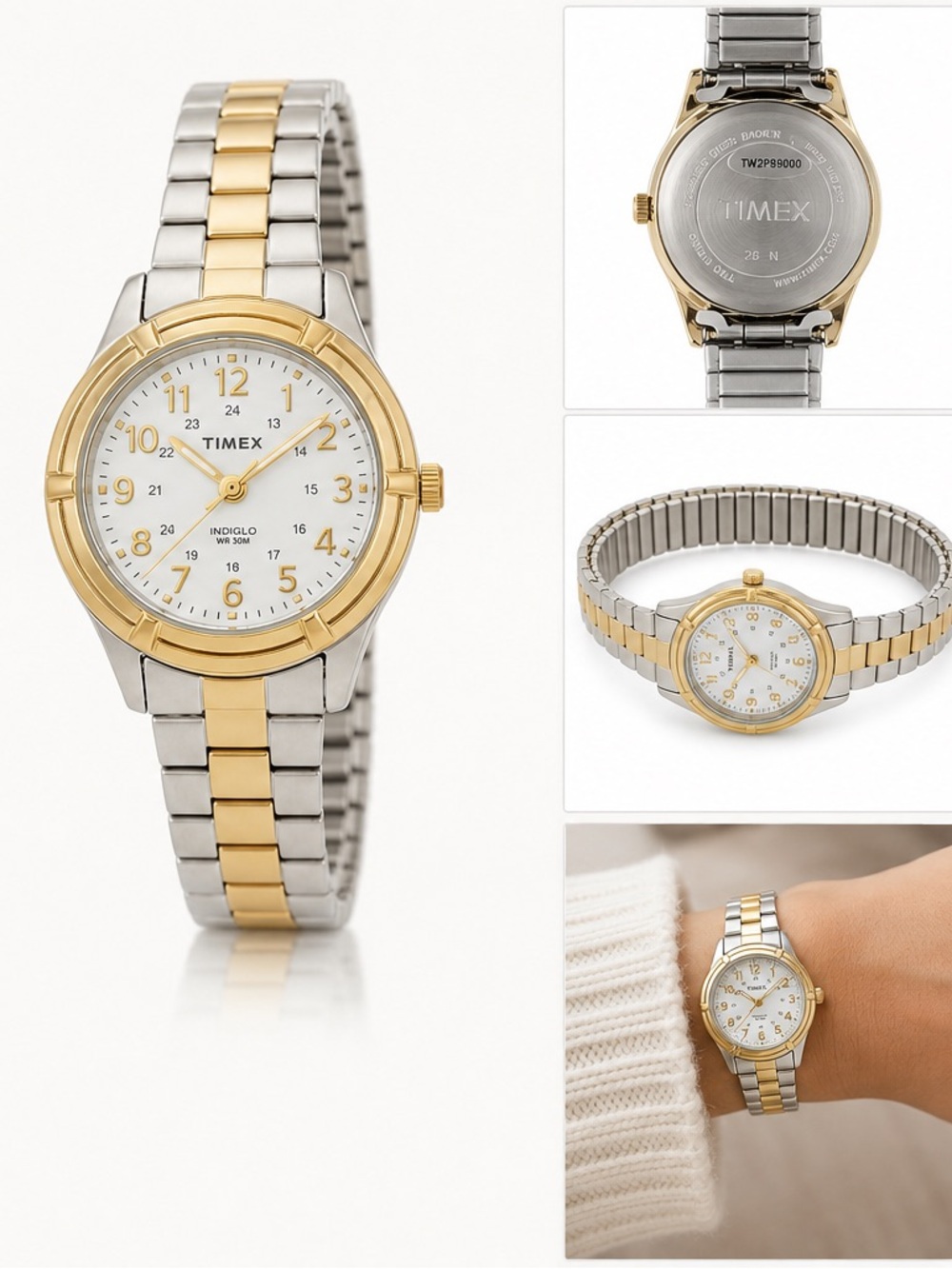 Timex Women's Two-Tone Stainless Steel Expansion Watch - Gold & Silver